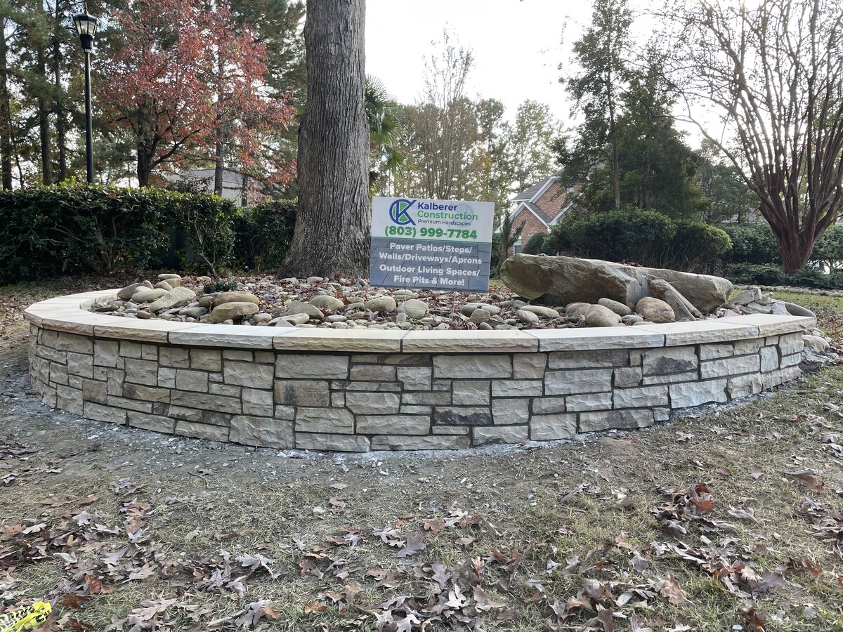 Professional stone wall construction